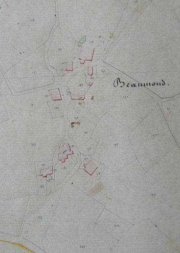 Le hameau de Beaumont en 1825